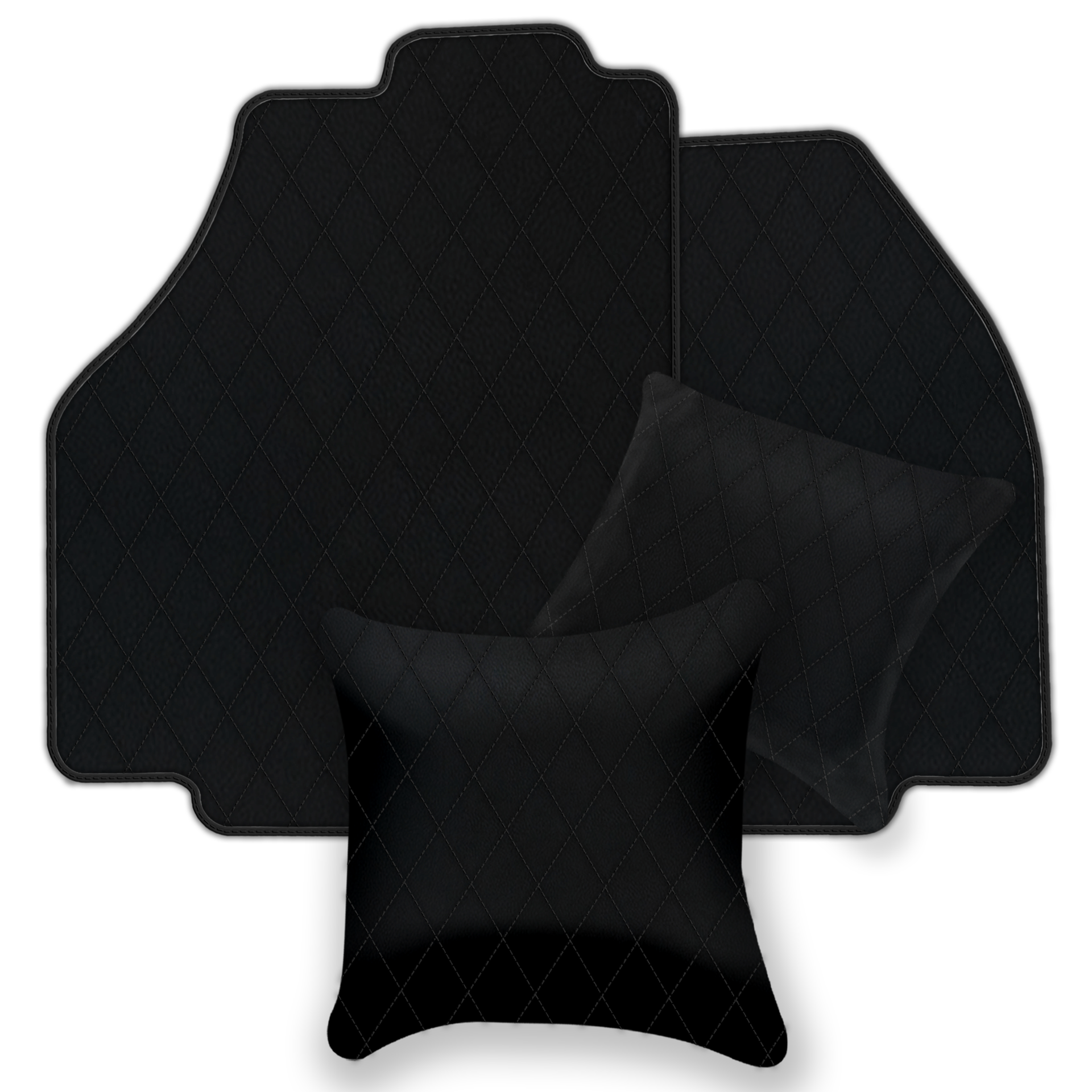 Premium Black Leather Floor Mats for Ferrari 488 Spider (2016-2022)