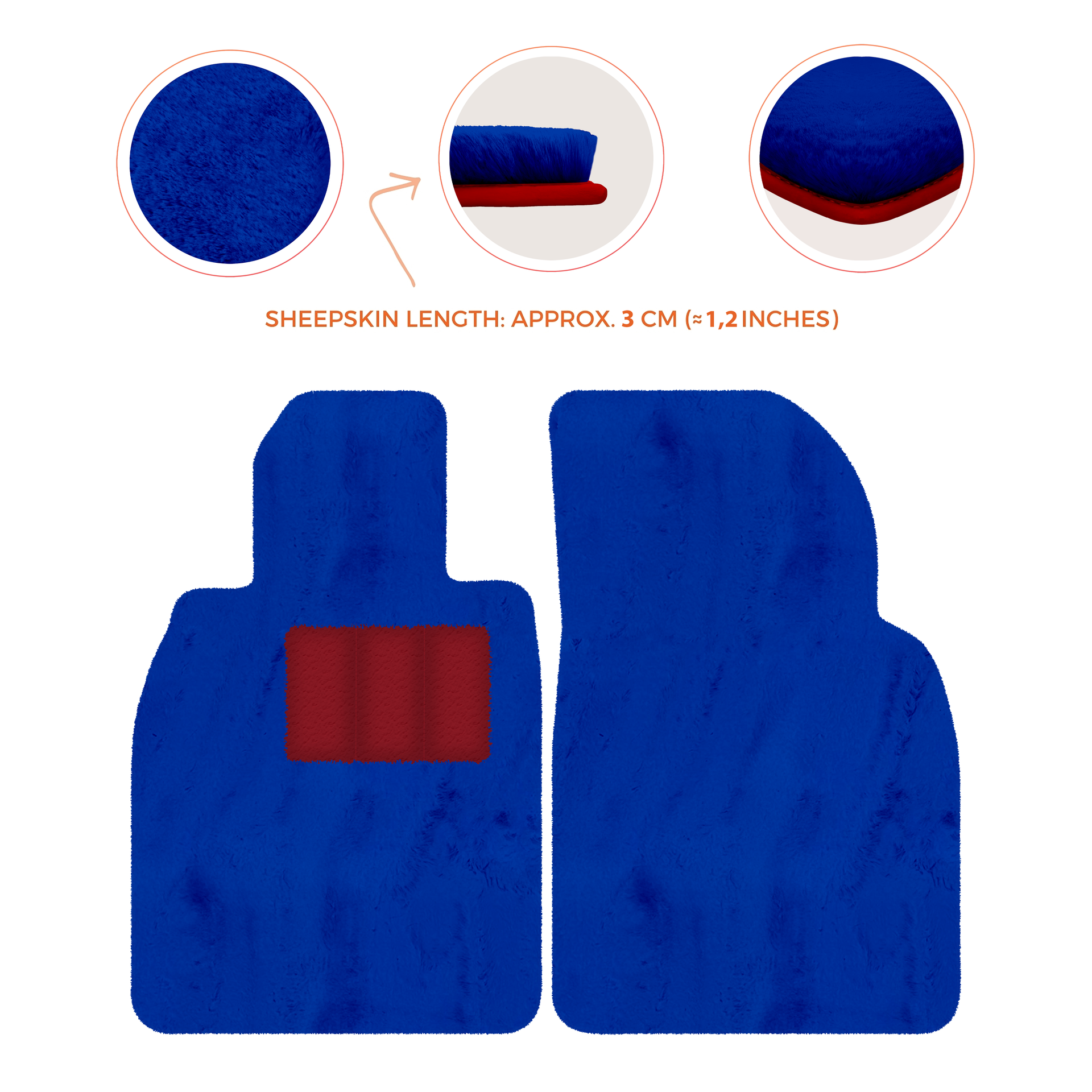 Premium Sheepskin Floor Mats for Porsche Cayenne (2018-2023)