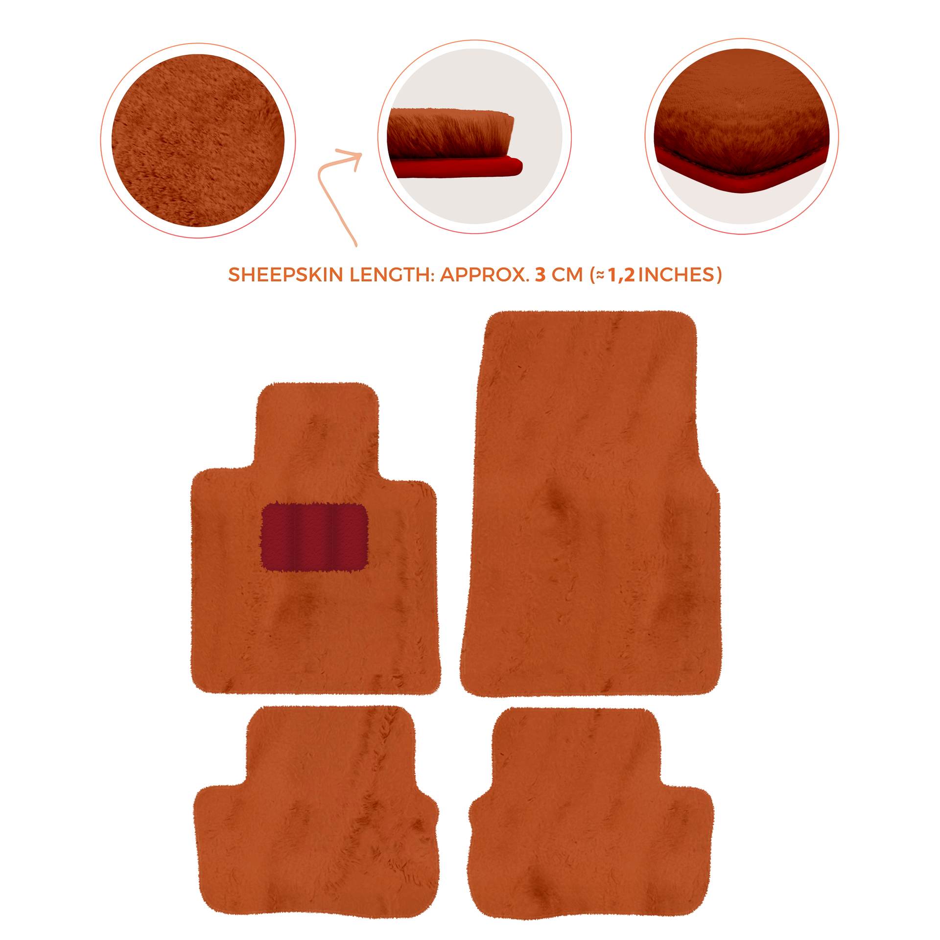 Premium Sheepskin Floor Mats for Rolls-Royce Shadow (1965-1977)