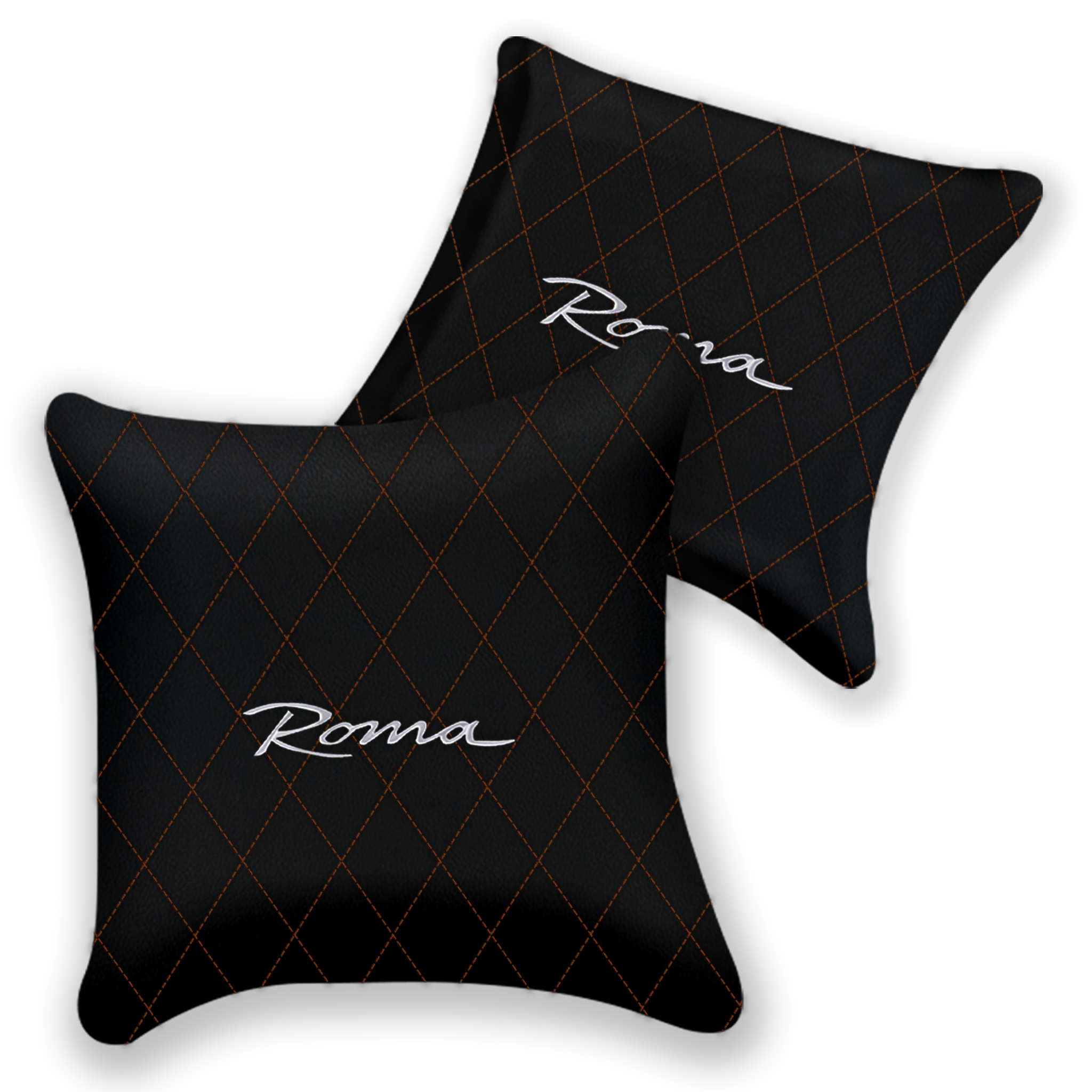 Customizable Black Leather Pillows for Ferrari Portofino (2018-2023)