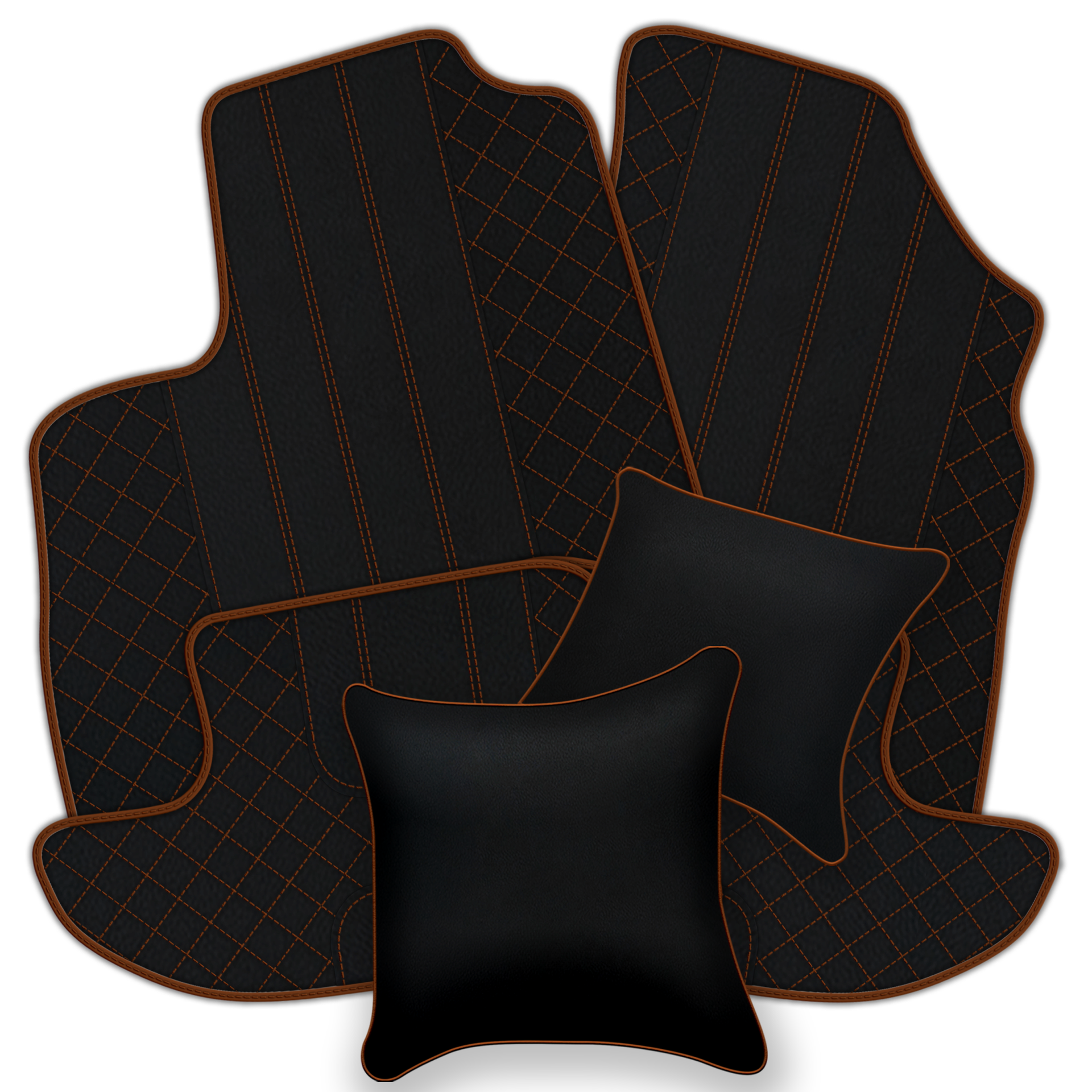 Black Leather Floor Mats for Bentley Continental GTC (2011-2018)
