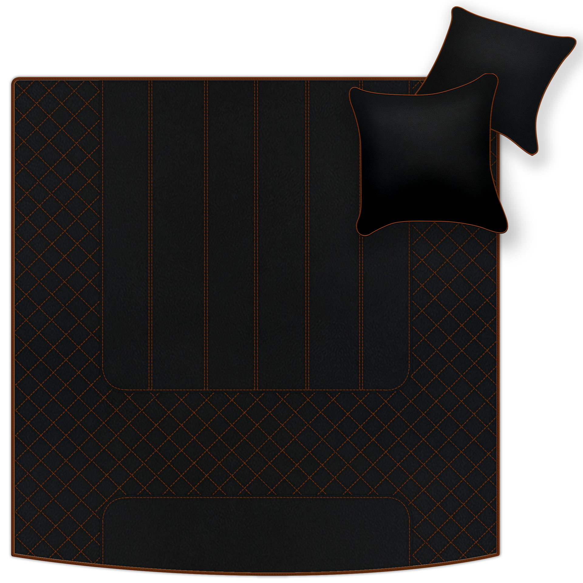 Black Leather Floor Mats for Bentley Continental GTC (2011-2018)