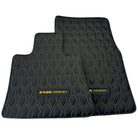 Black Leather Floor Mats for Rolls-Royce Cullinan RR31 (2018-2023) ER56 Design - AutoWin