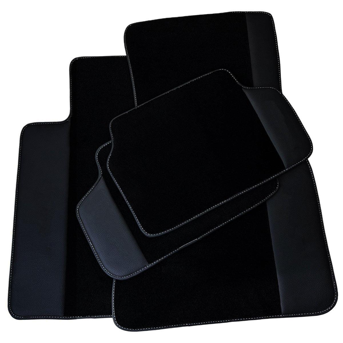 Customizable Black Mats Mats For BMW X5 Series F15 With Leather - AutoWin