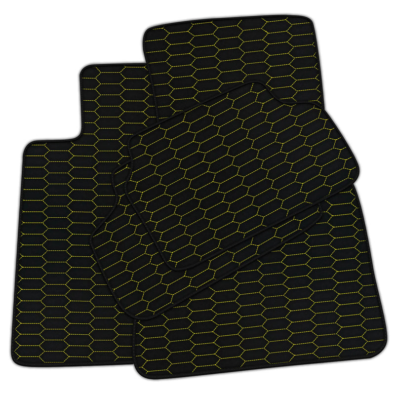 Customizable Leather Floor Mats with Raptor Hex Pattern for BMW X2 Series F39