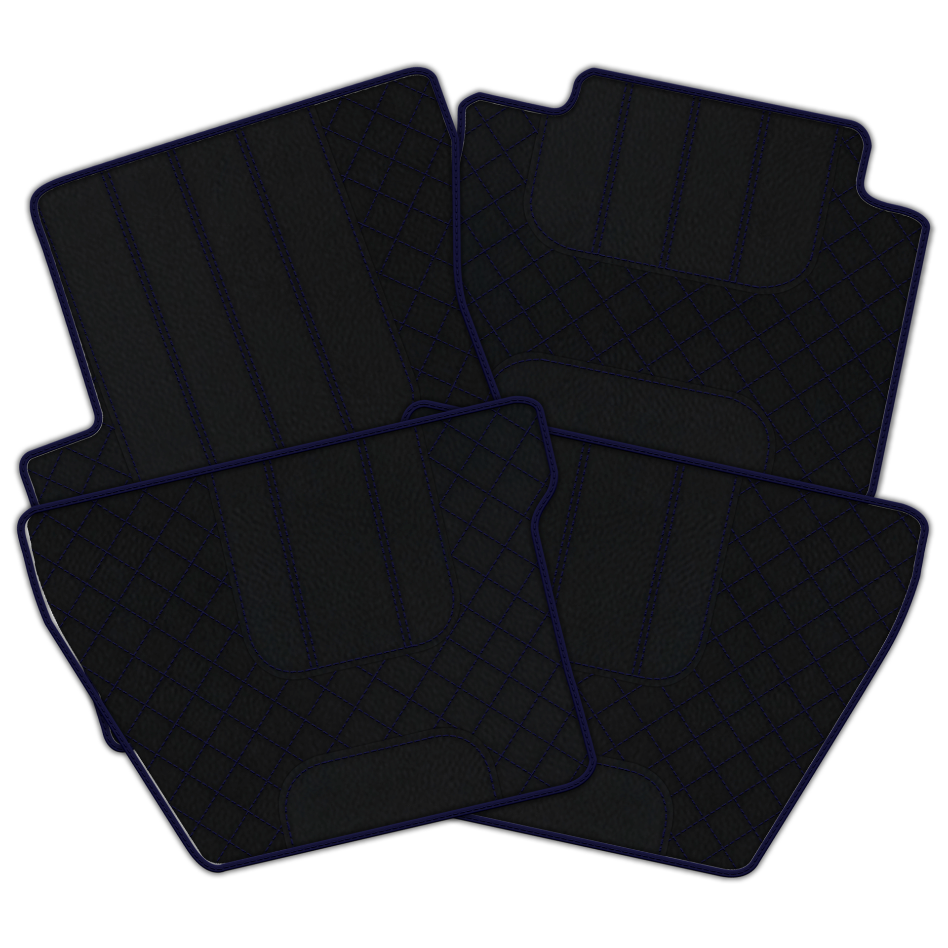 Black Leather Floor Mats for Bentley Flying Spur (2005-2013) | Luxury