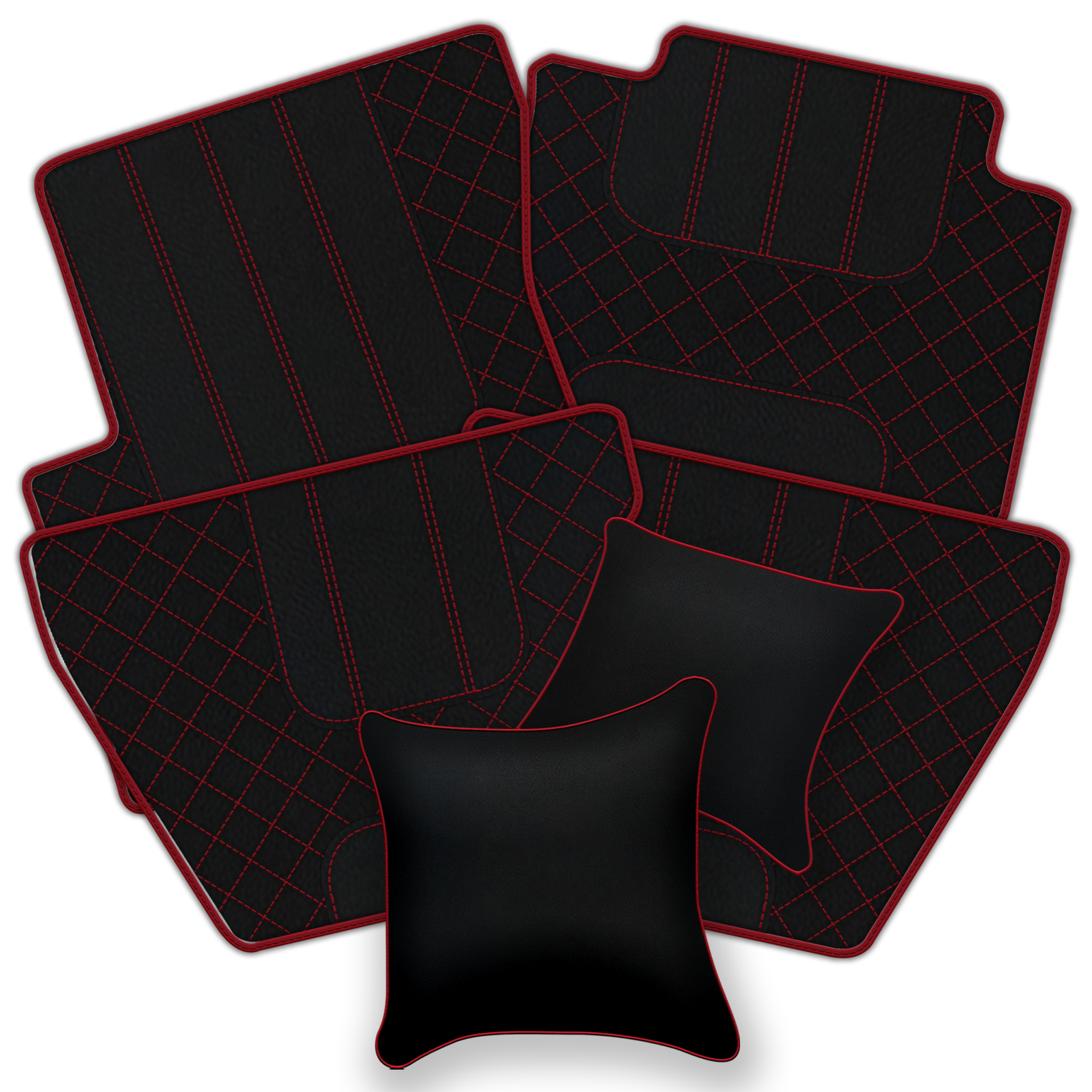 Black Leather Floor Mats for Bentley Flying Spur (2005-2013) | Luxury