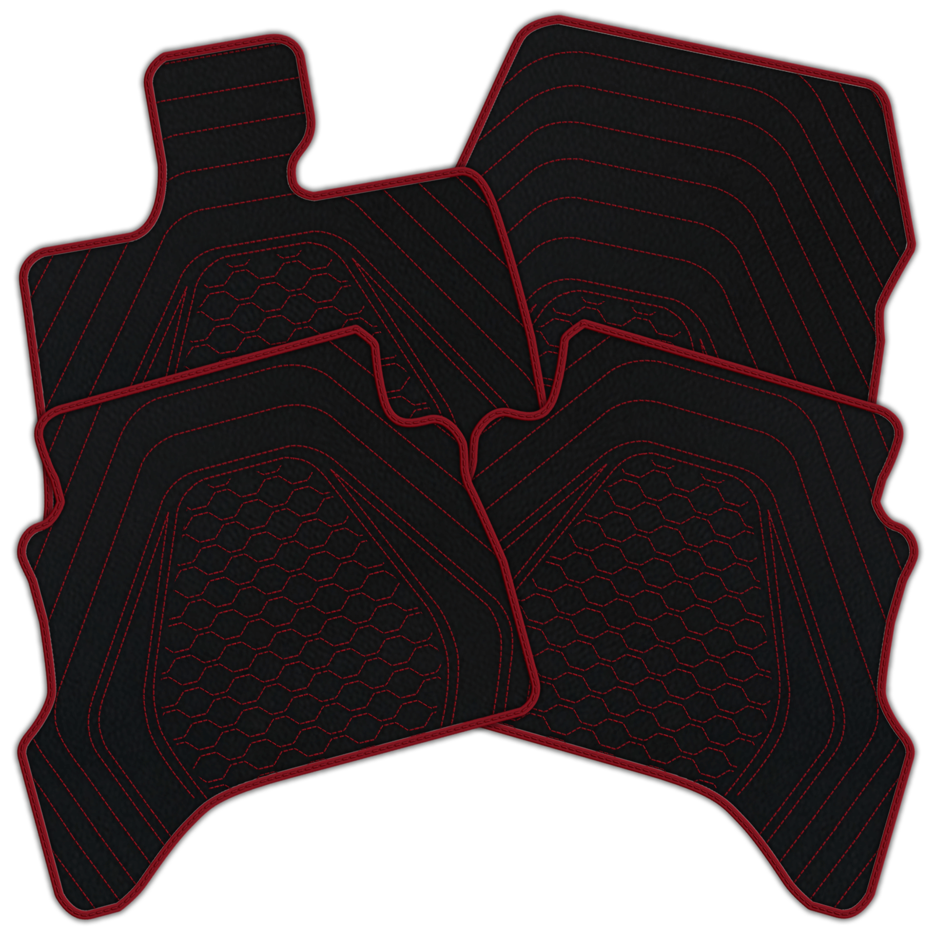 Premium Black Leather Floor Mats for Ferrari Mondial (1983-1993)