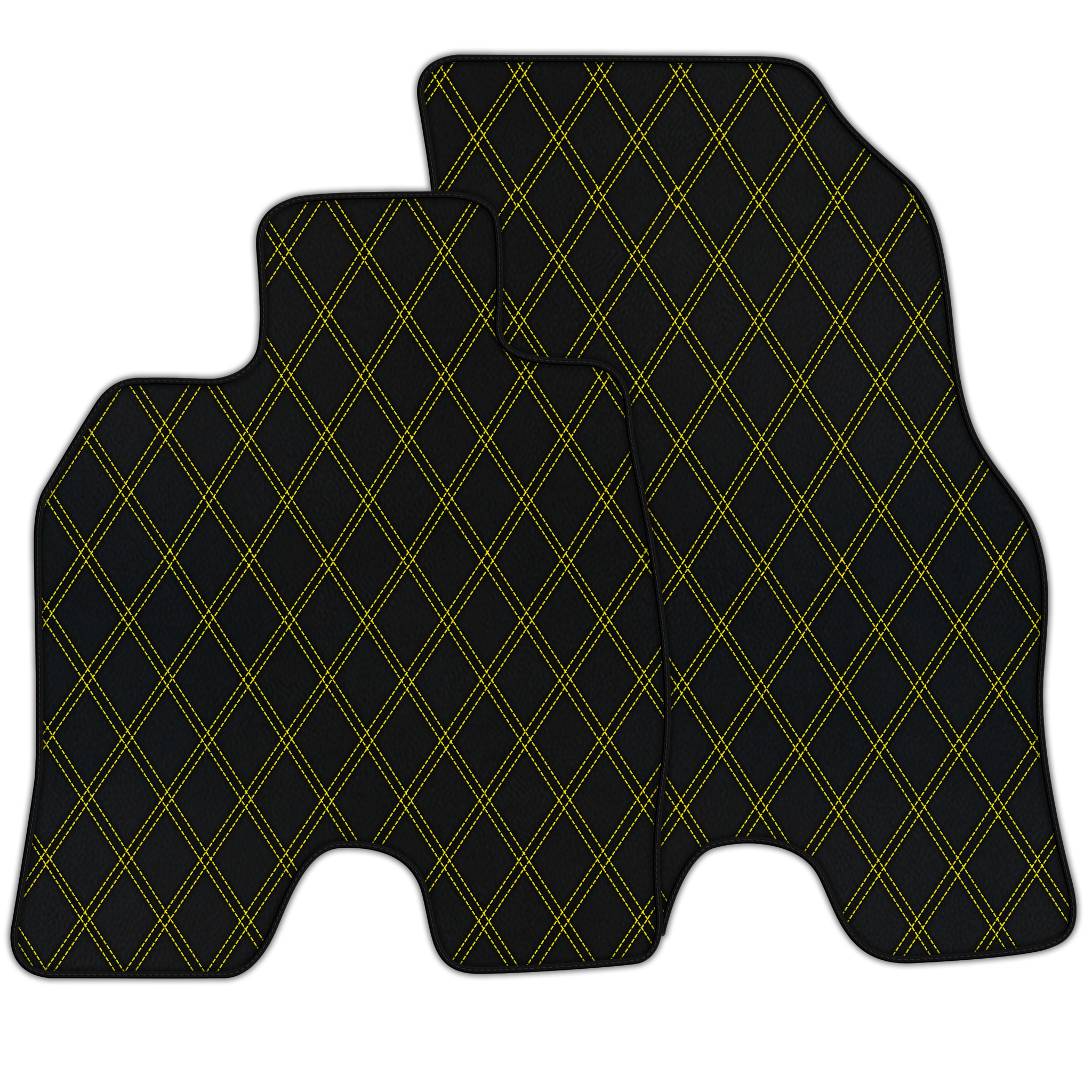 Customizable Leather Floor Mats with Double Diamond Pattern for BMW i8 Series l12 I15