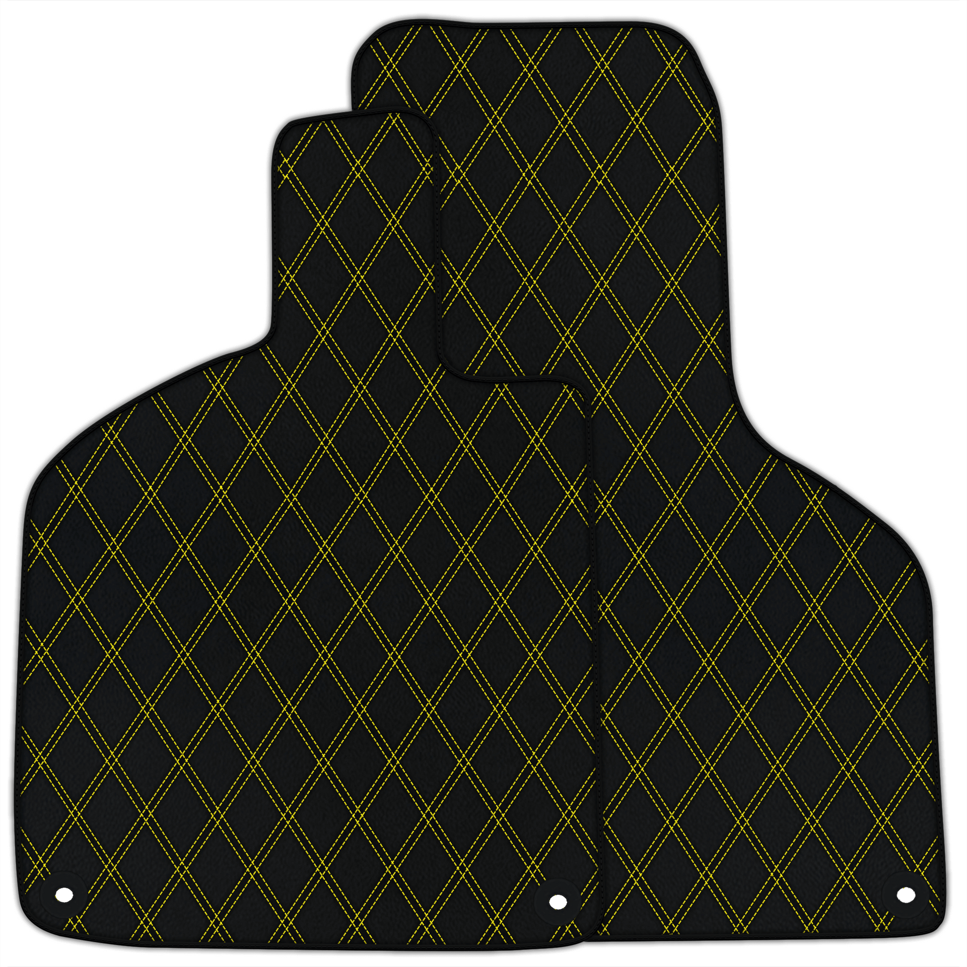 Customizable Leather Floor Mats with Double Diamond Pattern for Lamborghini Huracan EVO (2019-2024)