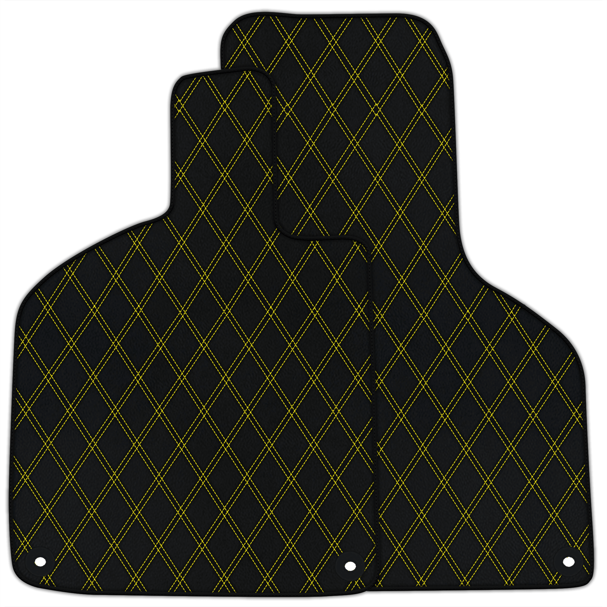 Customizable Leather Floor Mats with Double Diamond Pattern for Lamborghini Huracan EVO (2019-2024)