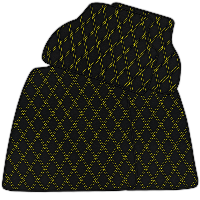Customizable Leather Floor Mats with Double Diamond Pattern for Audi RS 4 B7 4-door Sedan (2006-2008)