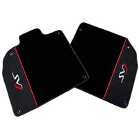 Black Floor Mats for Lamborghini Aventador SVJ with Alcantara Leather - AutoWin