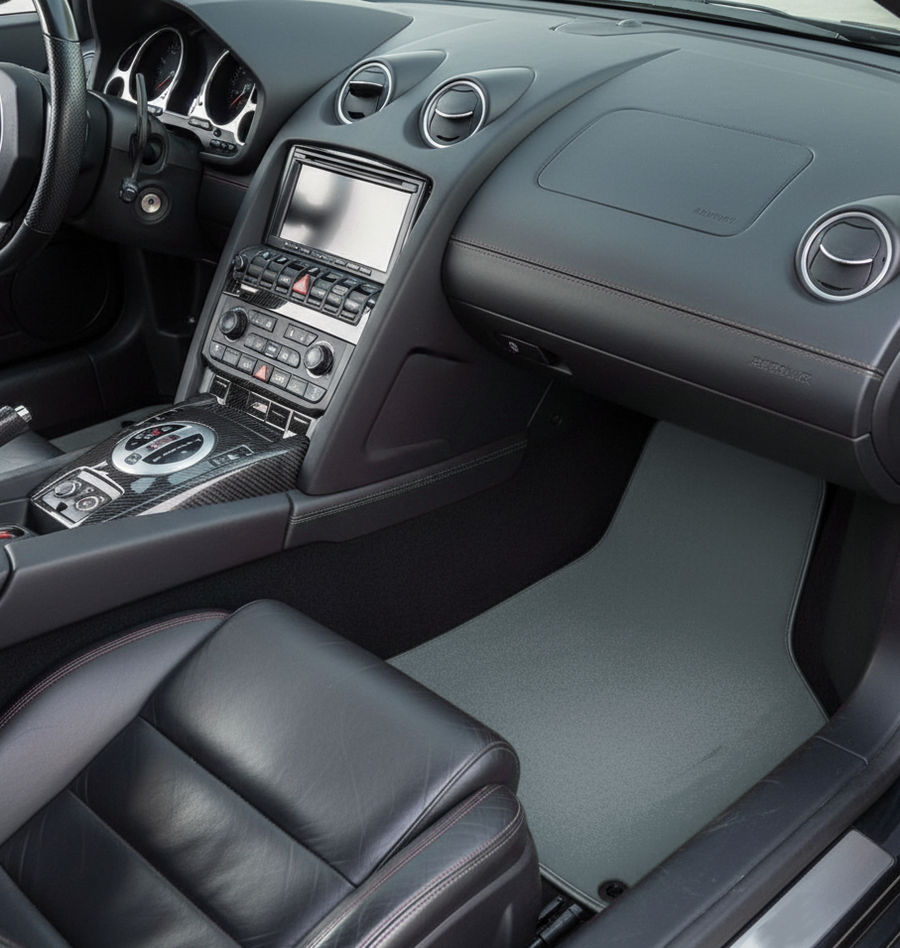 Custom Floor Mats for Lamborghini Gallardo Gray Color