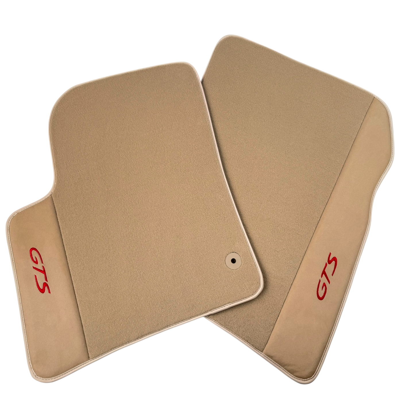 Beige Car Floor Mats for Porsche Cayenne GTS (2003-2010) with Alcantara Leather