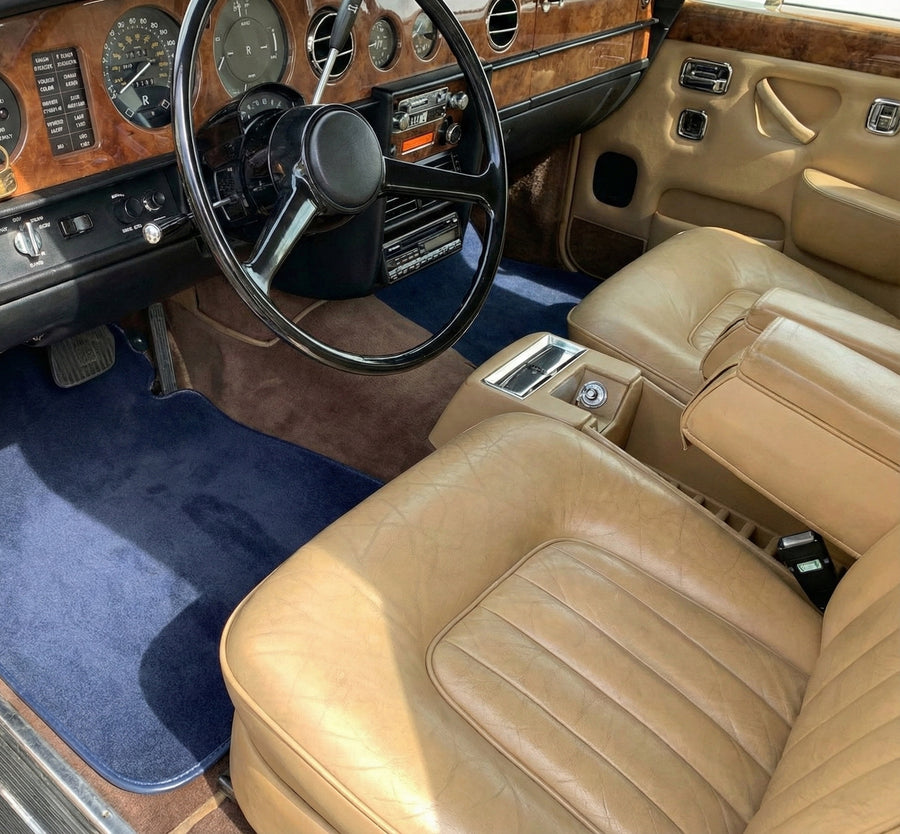 Tapetes para Carros para Rolls Royce Shadow 1965-1977 Azul Escuro