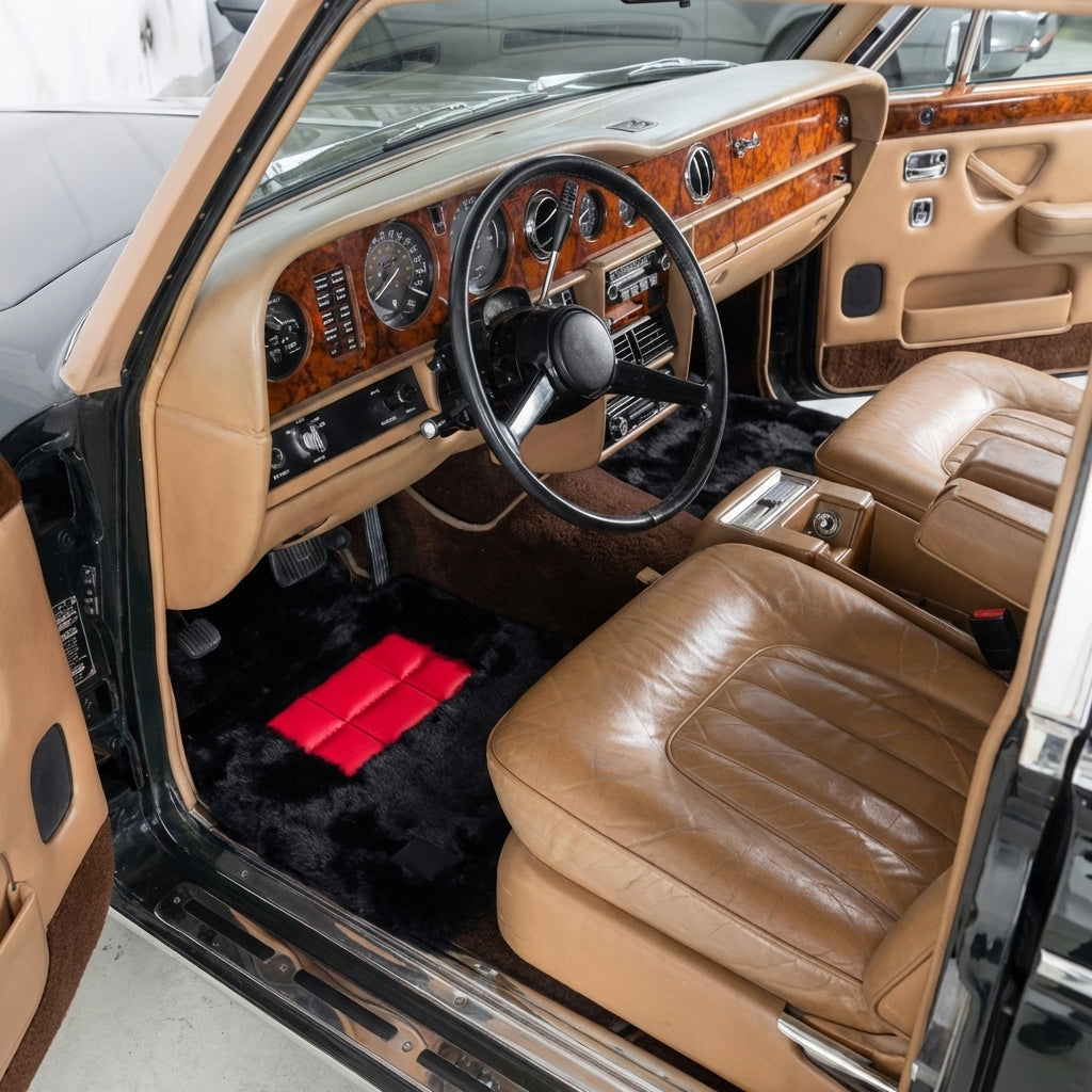 Sheepskin Floor Mats For Rolls Royce Wraith 2013–2023 Er56 Design - AutoWin.EU
