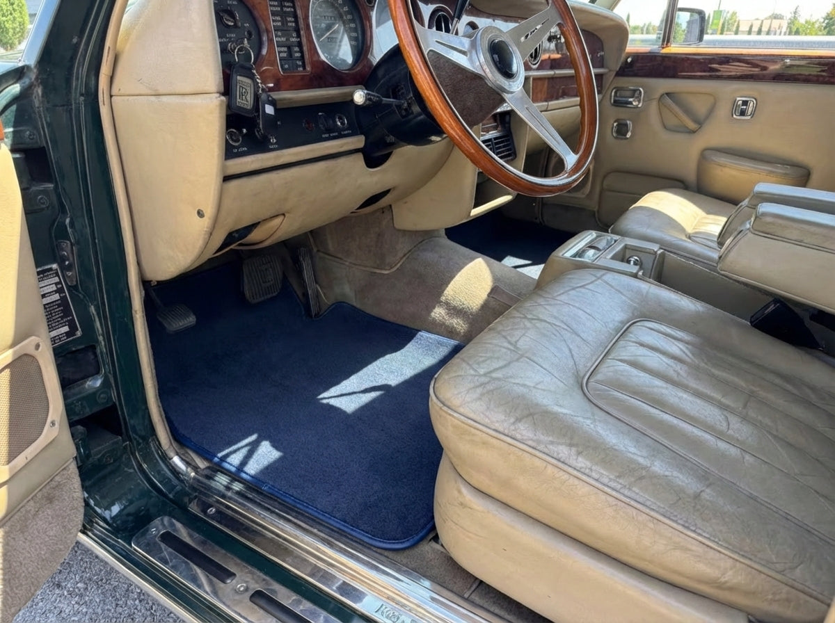 Tapetes de Carro para Rolls Royce Wraith 2013-2023 Azul Escuro