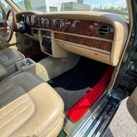 Tapetes de carro personalizados para Rolls Royce Wraith (2013–2023) com Alcântara vermelha