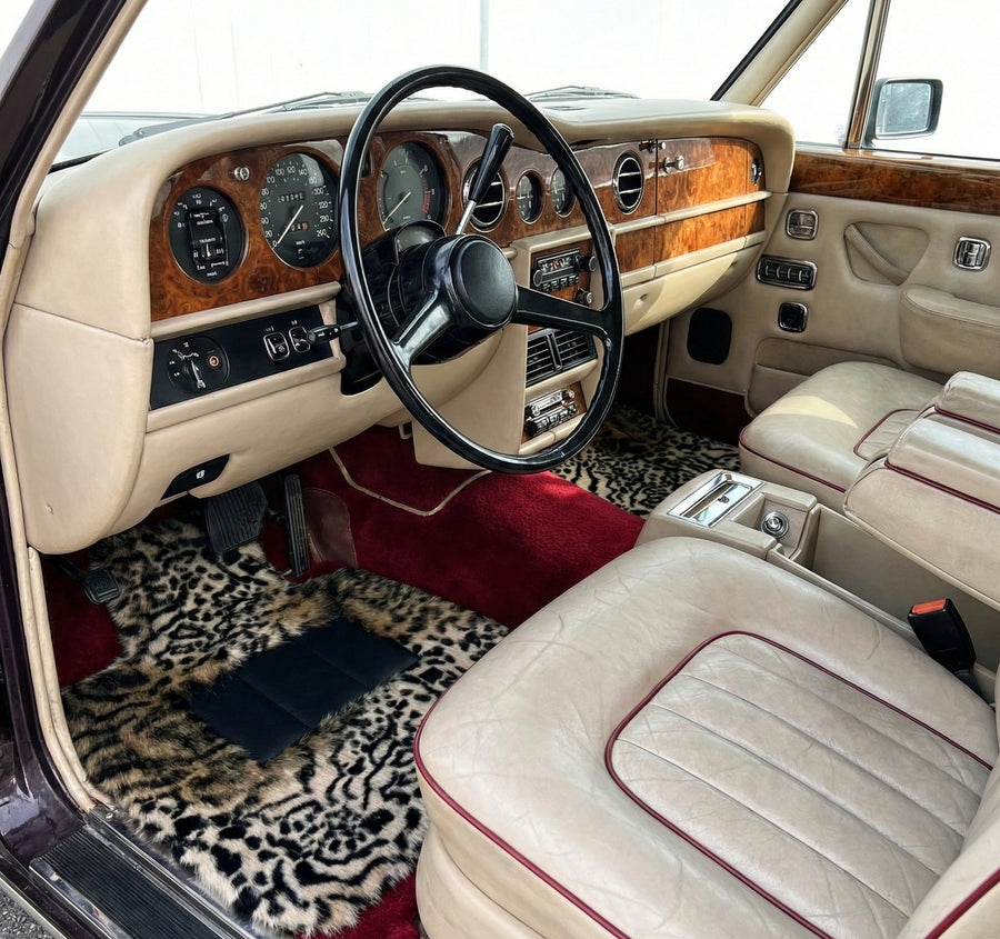 Tapetes de carro de pele de leopardo para Rolls-Royce Shadow (1965-1977)
