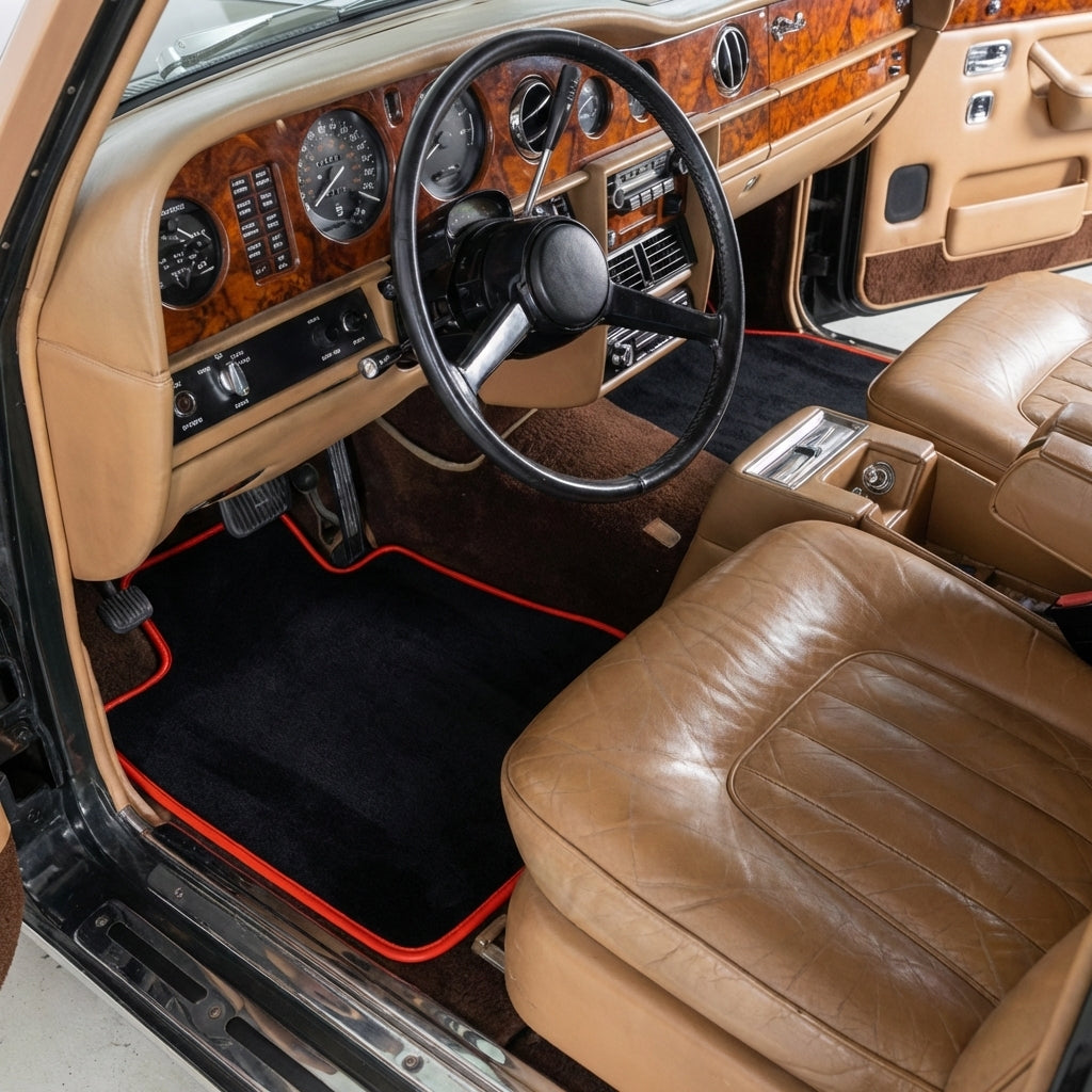 Sheepskin Floor Mats For Rolls Royce Wraith 2013–2023 Er56 Design - AutoWin.EU