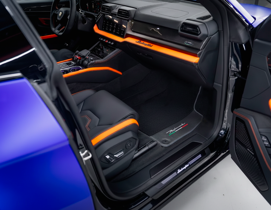 Tapetes para automóvel para Lamborghini Urus Performante com Couro Carbono