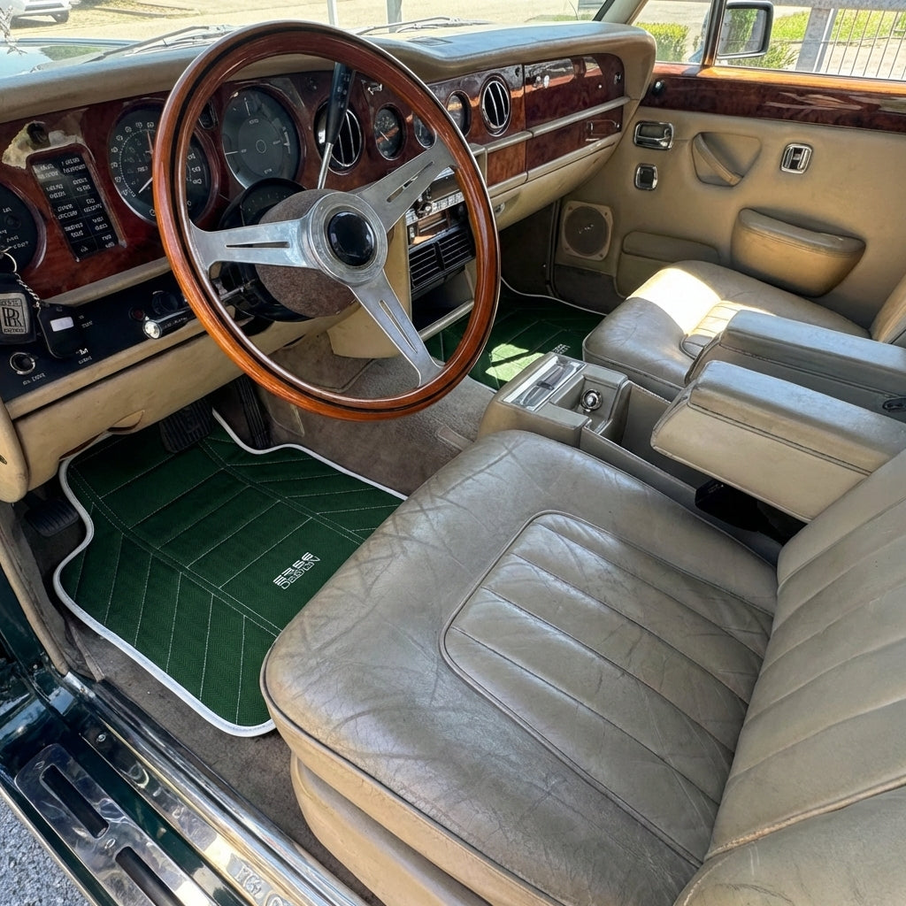 Tapetes de pele de cabra Verde para Rolls Royce Black Badge Wraith (2013-2023)