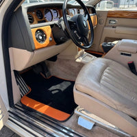 Custom Floor Mats for Rolls Royce Phantom Drophead Coupe with Orange Leather