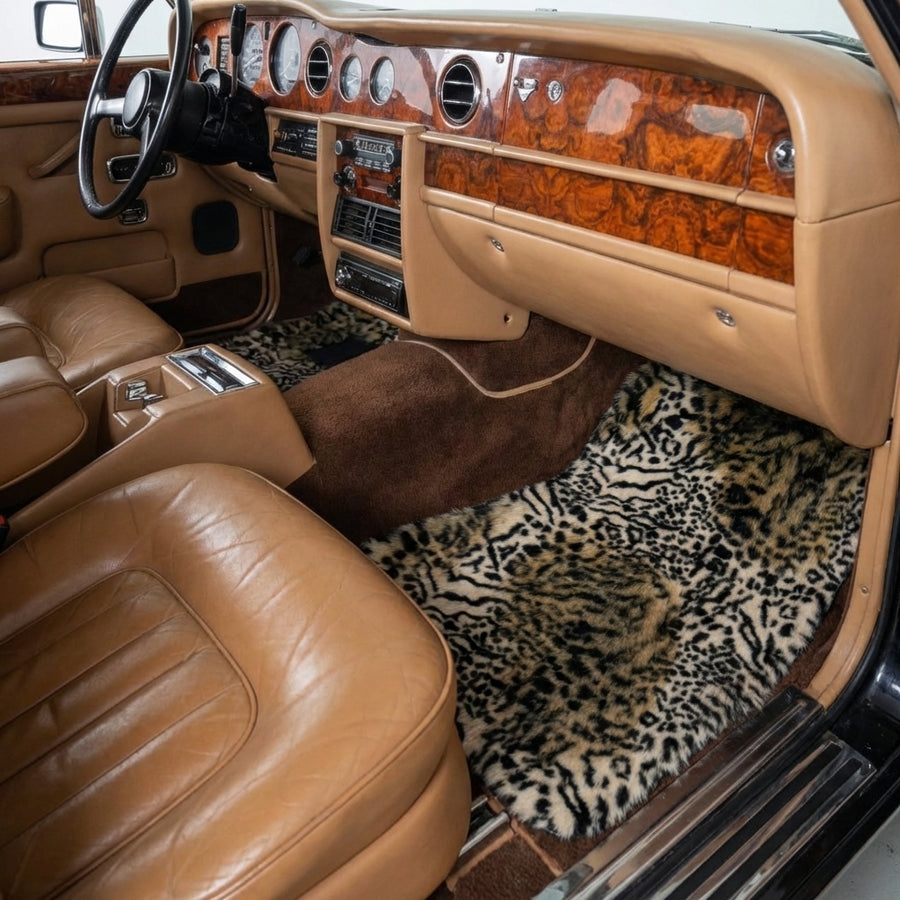 Tapetes de carro de pele de leopardo para Rolls-Royce Wraith (2013–2023)