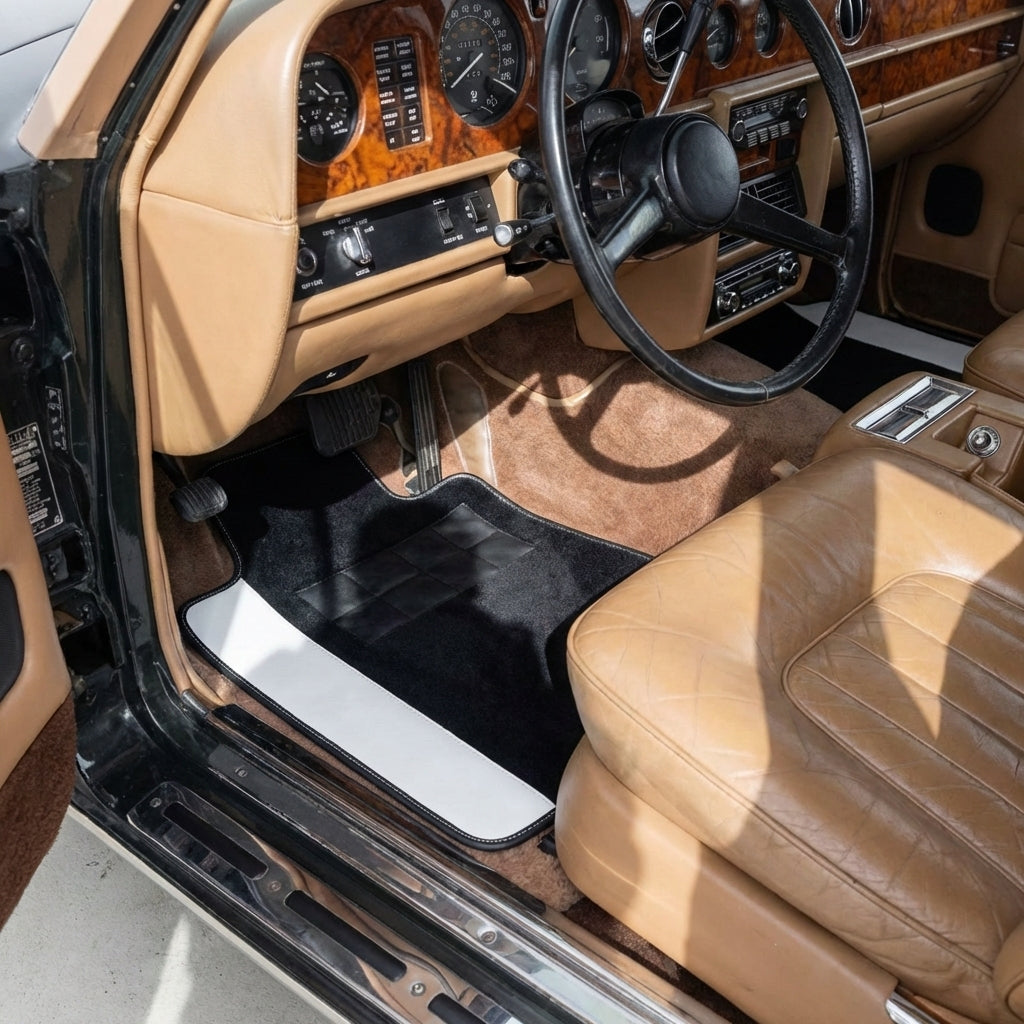 Sheepskin Floor Mats For Rolls Royce Wraith 2013–2023 Er56 Design - AutoWin.EU