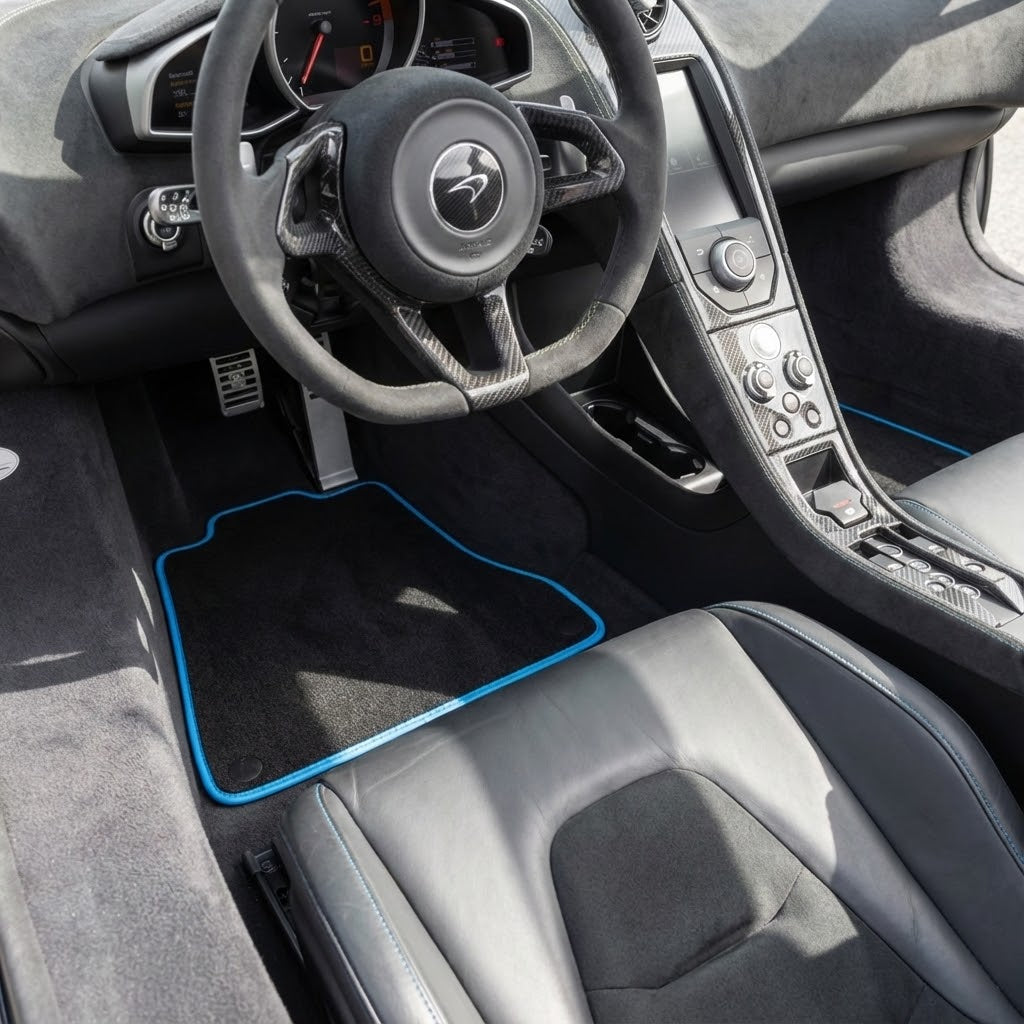 Tapetes para Carro para McLaren 650S Conjunto de Tapetes Sob Medida Pretos AutoWin - AutoWin.EU