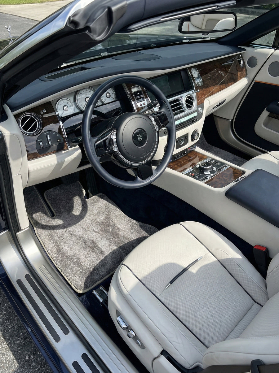 Tapetes para automóvel Para Rolls Royce Dawn Rr6 2016-2023 Rovbut Bege