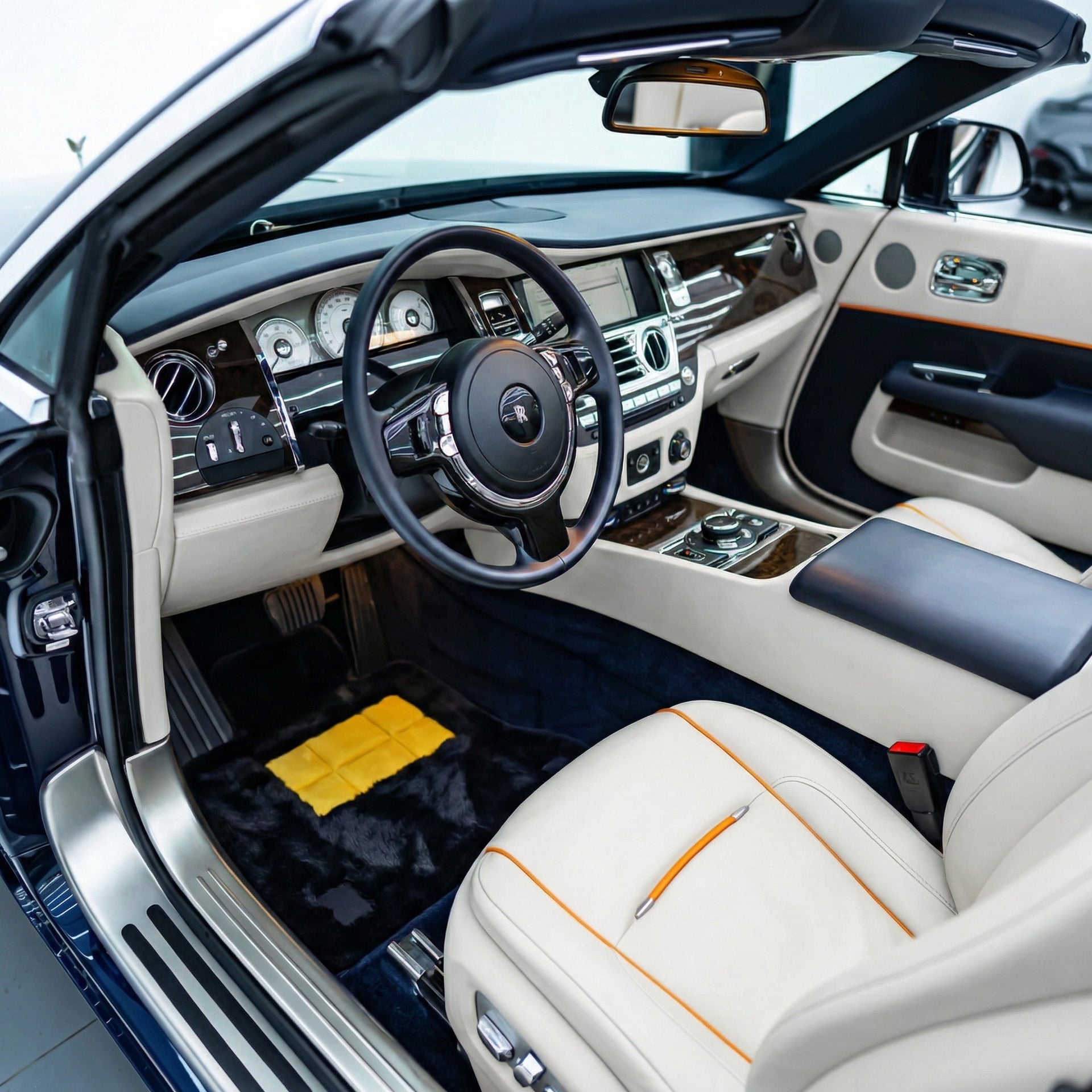 Leather Floor Mats For Rolls Royce Dawn RR6 2016-2023 ER56 Design Brand - ER56 Design