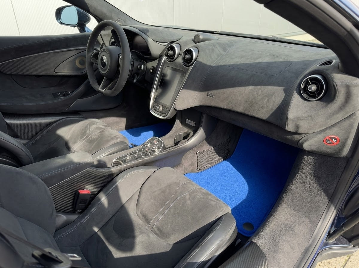 Customizable Floor Mats From Carpet With Leather for McLaren 600LT (2018-2020) - AutoWin