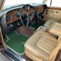 Tapetes de carro em couro verde para Rolls Royce Shadow 1965-1977