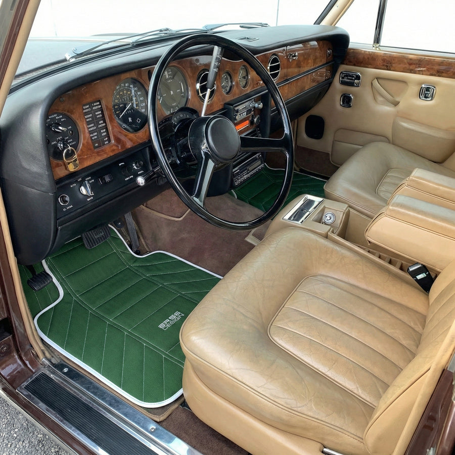 Tapetes de pele de cabra Verde para Rolls Royce Shadow 1965-1977