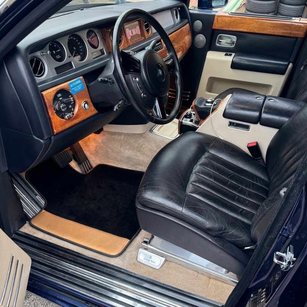 Floor Mats For Rolls Royce Phantom VIII (2017-2024) Dark Blue - AutoWin