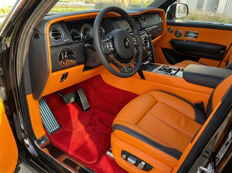 Tapetes para Rolls Royce Cullinan Rr31 2018-2025 Vermelhos