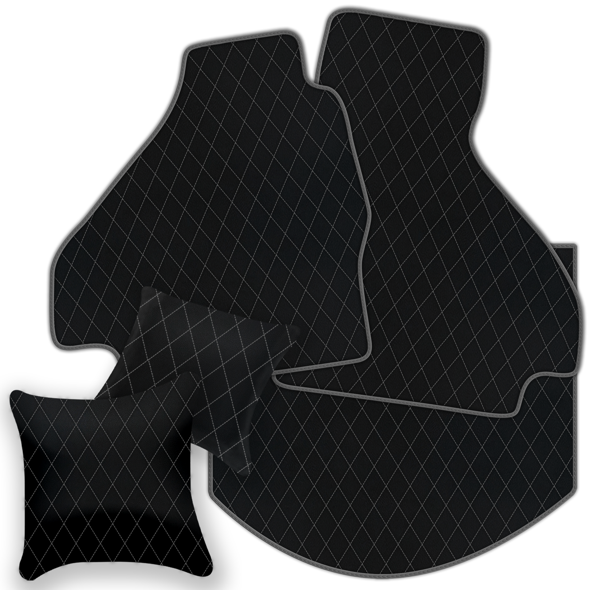 Premium Black Leather Floor Mats for Ferrari Mondial (1983-1993)