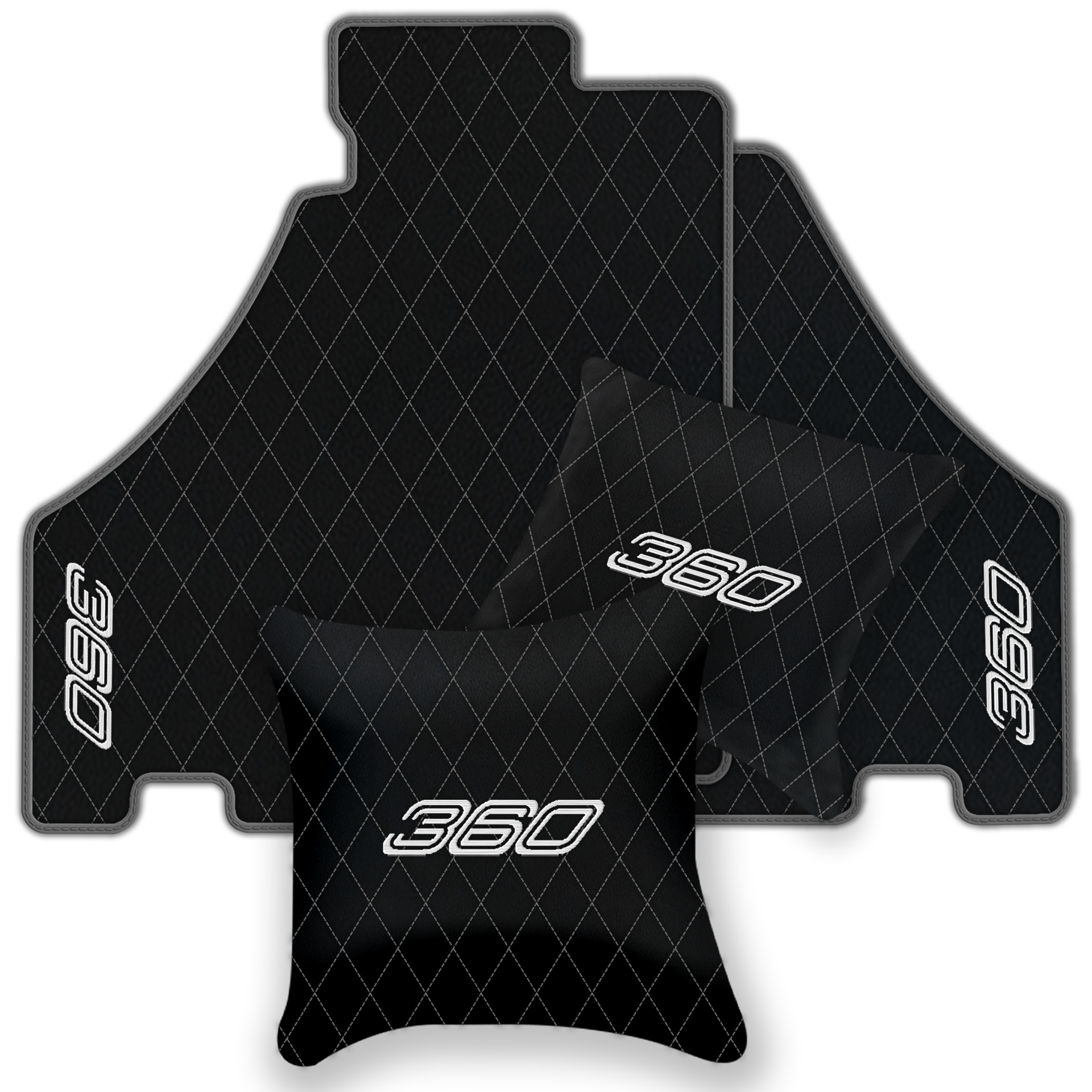 Premium Black Leather Floor Mats for Ferrari F430 (2004-2009)