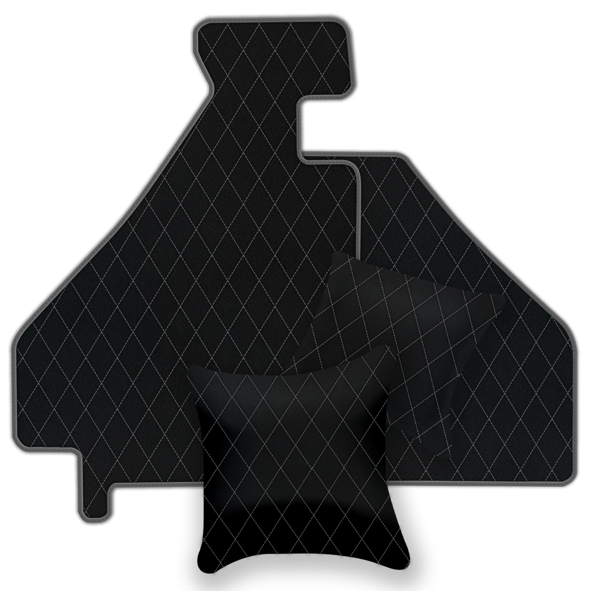 Custom Black Leather Floor Mats for Ferrari 612 Scaglietti (2005-2011)