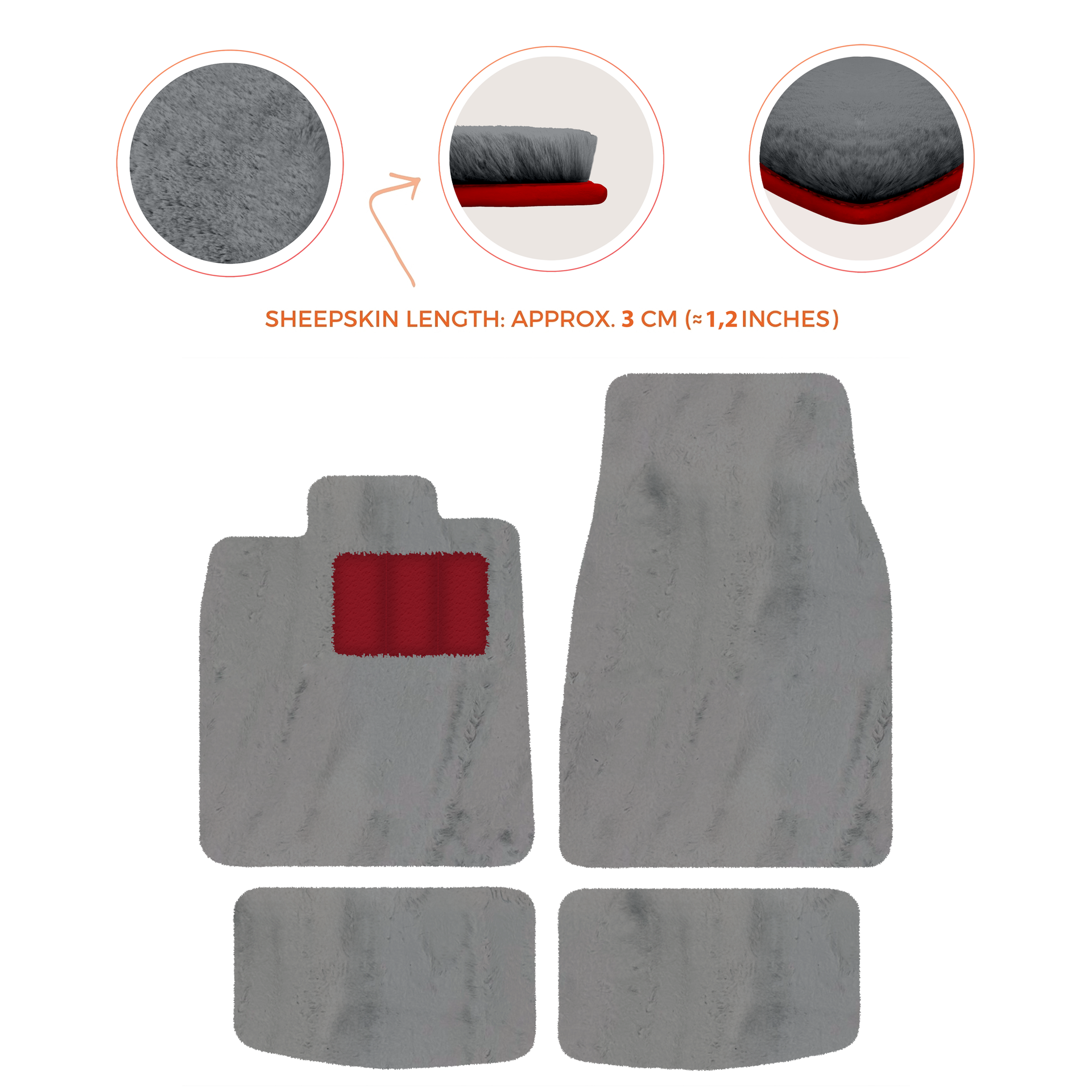 Premium Sheepskin Floor Mats for Porsche Panamera (2009-2016)