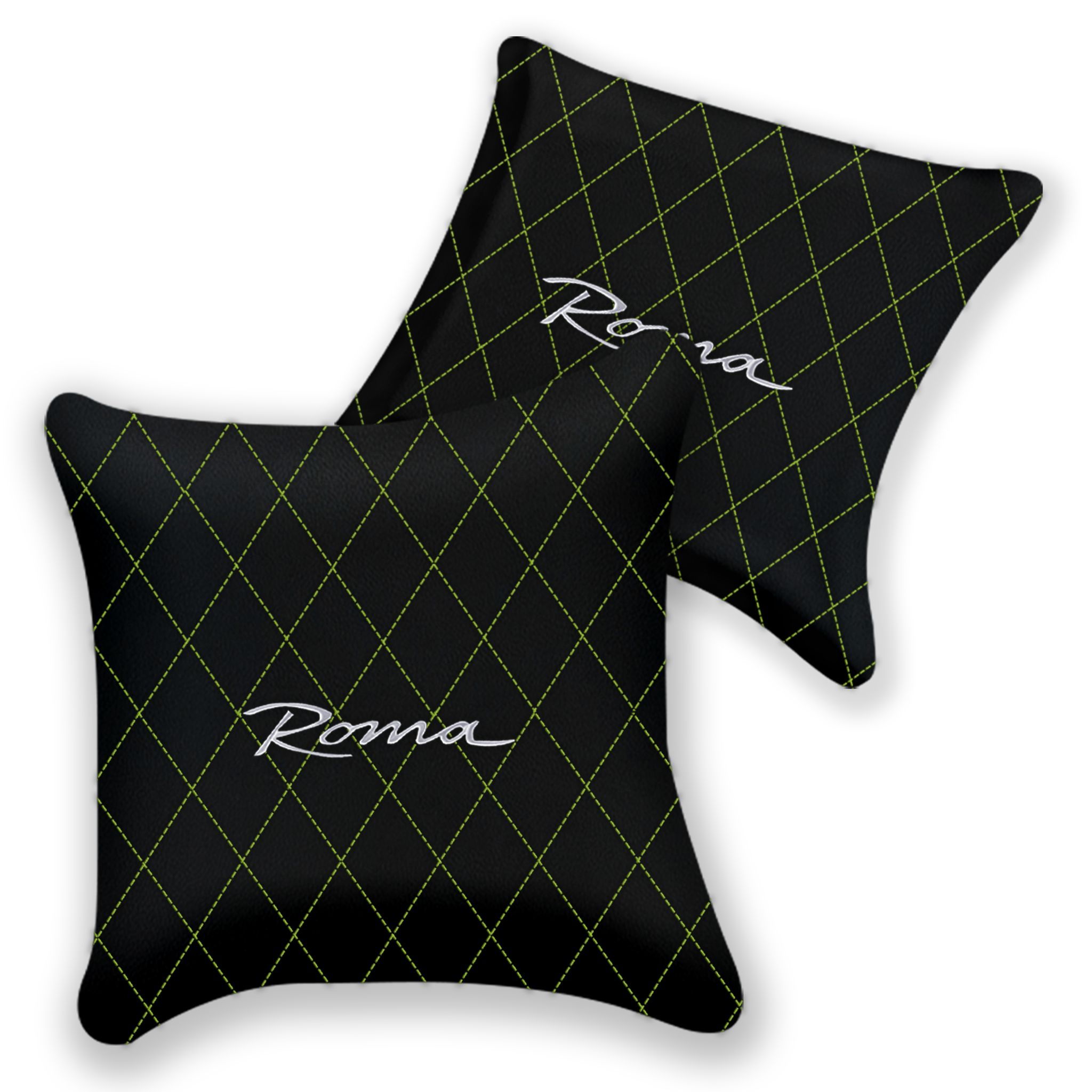 Customizable Black Leather Pillows for Ferrari Portofino (2018-2023)