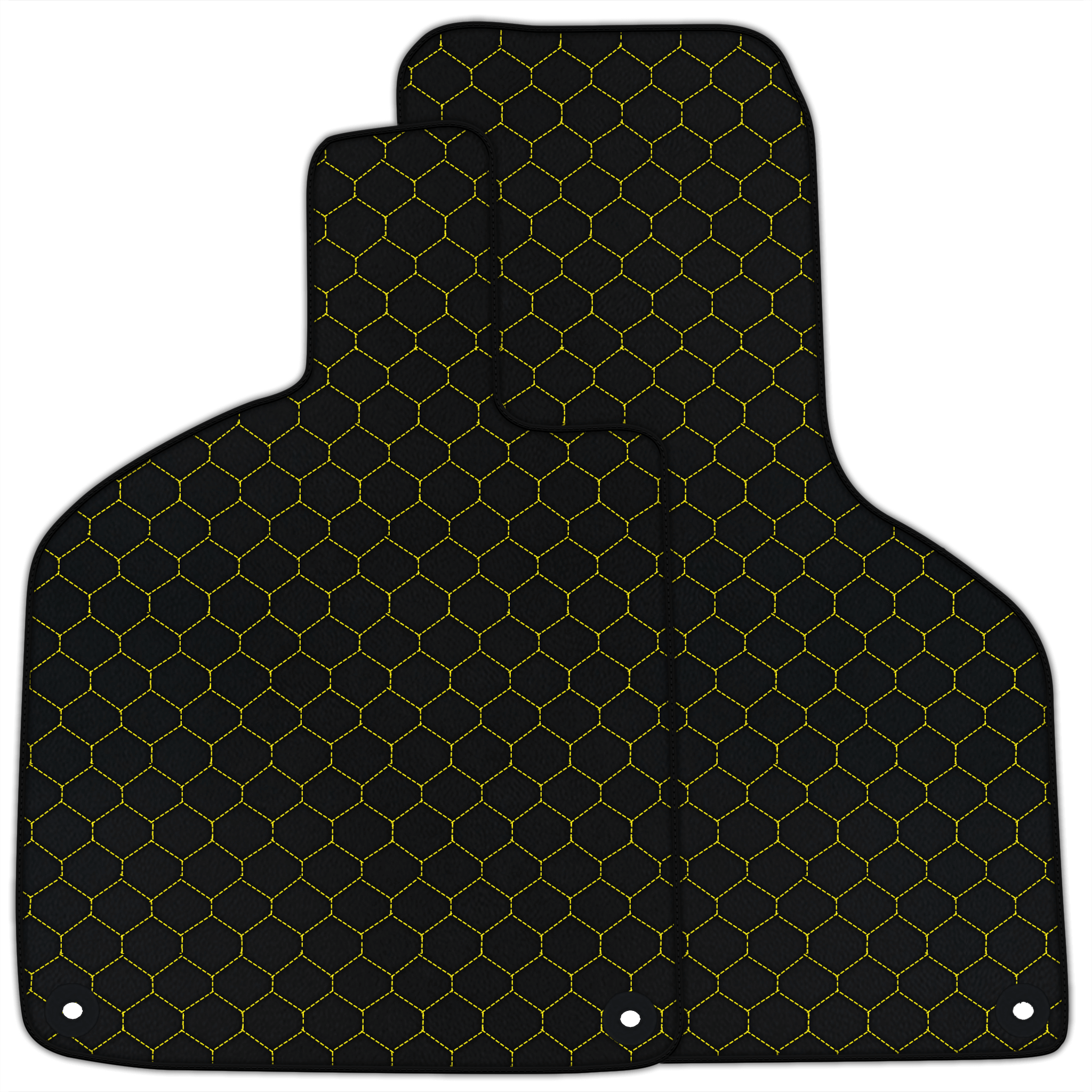 Customizable Leather Floor Mats with Hex Pattern for Lamborghini Huracan EVO (2019-2024)