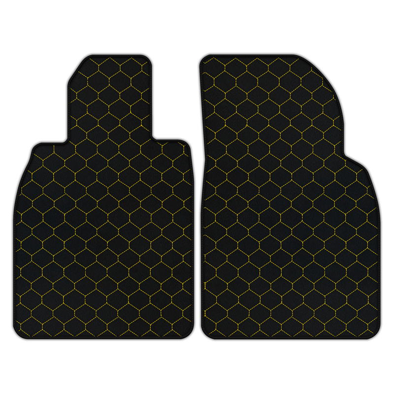 Tapetes de couro personalizáveis com padrão hexagonal para Porsche 718 Boxster (2016-2023)