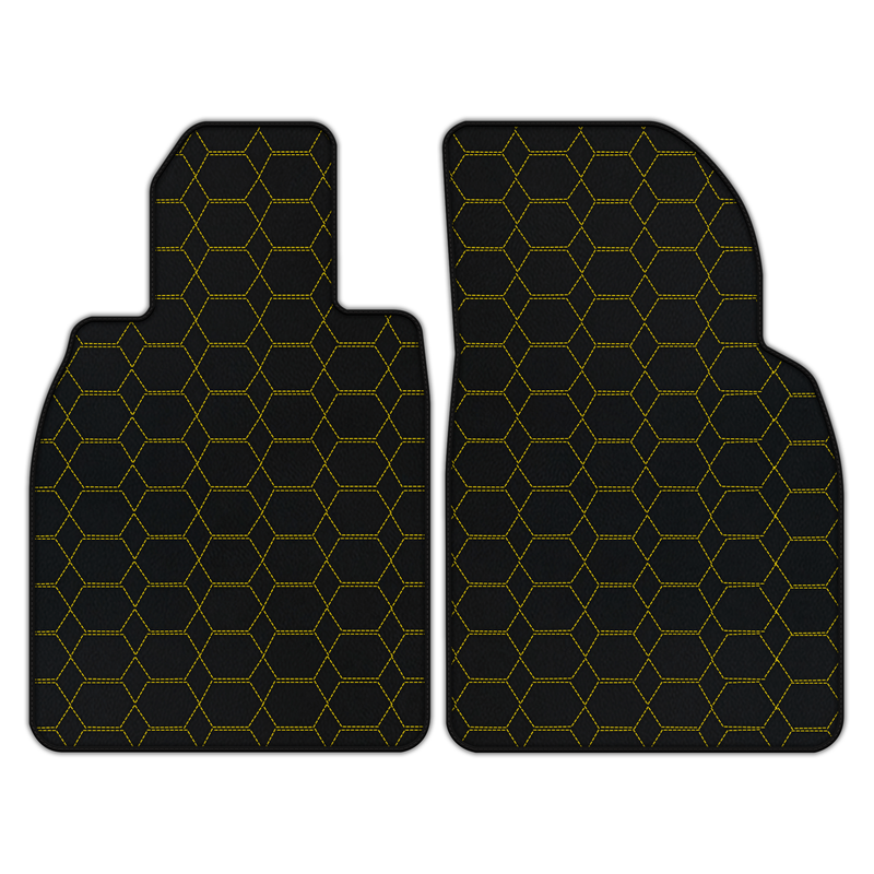 Customizable Leather Floor Mats with Hexagon Hex Pattern for Porsche 718 Boxster (2016-2023)