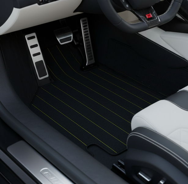 Customizable Floor Mats From Carpet With Leather for Lamborghini Countach (1974–1990) - AutoWin
