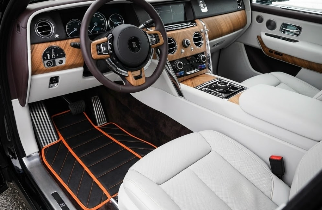 Blue Sheepskin Floor Mats for Rolls-Royce Cullinan (2018-2025) - AutoWin