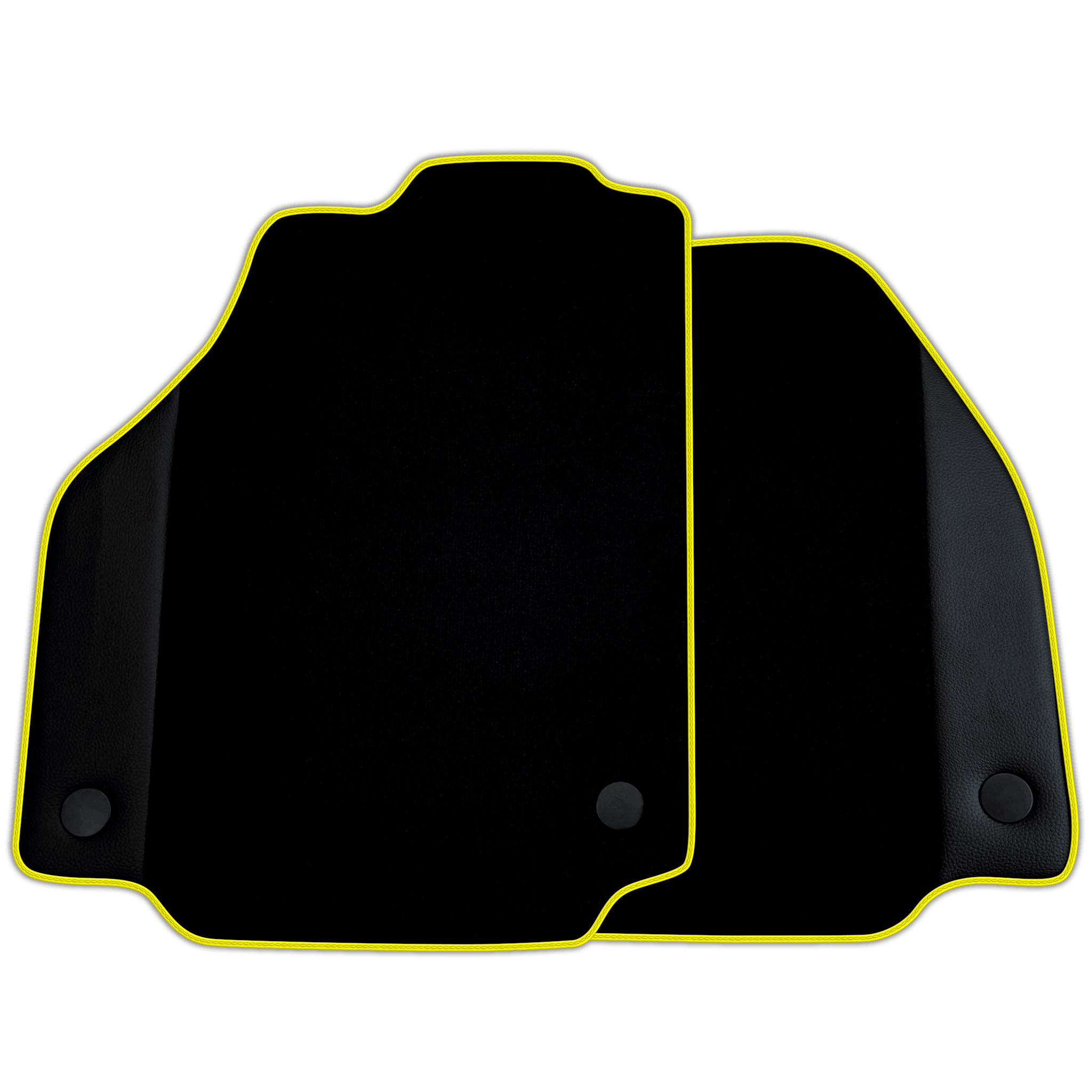 Custom Black Floor Mats for Ferrari 488 GTB (2016-2022) with Leather | Various Trim Colors