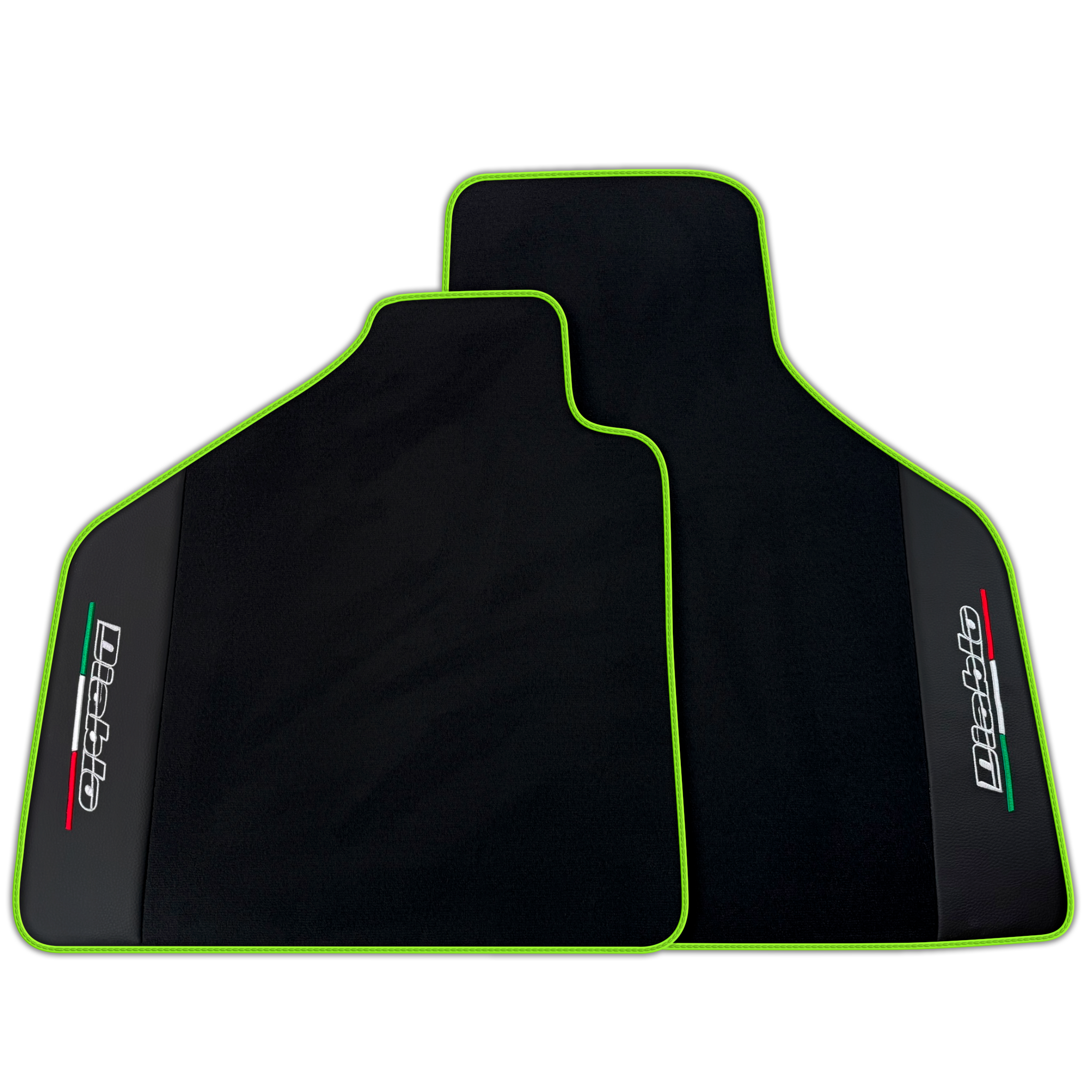 Black Floor Mats for Lamborghini Diablo (1990-2001) | Premium Leather